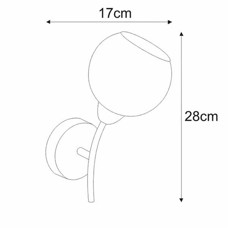 Nástěnné svítidlo K-JSL-1302/1W z řady FONS 1xE14 Kaja