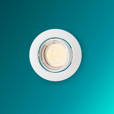 Zapuštěná montáž LED GU10 Movable Aluminum Round White Peridot Philips