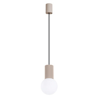 Závěsné svítidlo Závěsná lampa G9 kulatá béžová Moderní matná lampa Halo Sollux