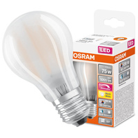 LED žárovka E27 A60 7,5W = 75W 1055lm 2700K Warm 300° CRI90 Stmívatelné vlákno OSRAM SUPER STAR+