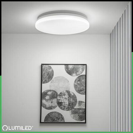 LED Plafond Povrchová montáž 24W 4000K CELIS Round IP44 Senzor pohybu ALS LUMILED