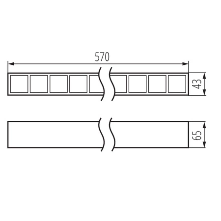 Stropní svítidlo LED 23W 50cm 2650lm 4000K neutrální bílá 60° Povrchová montáž černé Kanlux