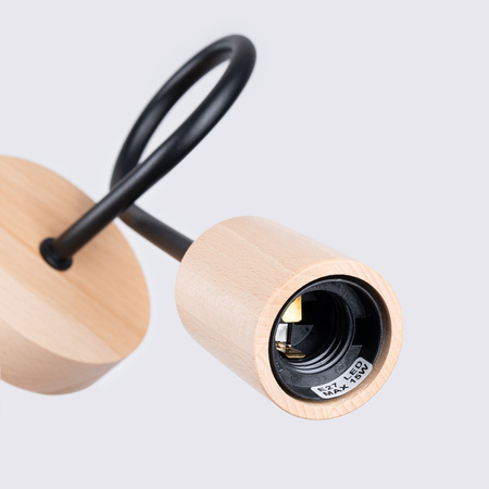 Nástěnné svítidlo E27 Natural Wood Black Ember Peach Puff SL.1476 Sollux