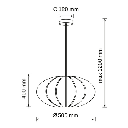 Stropní závěsné svítidlo E27 černé JAPANDI Sanico Goldlux
