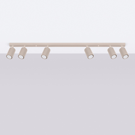 Stropní svítidlo s reflektorem 6x GU10 Hliník Taupe Carbon Deep Space SL.1766 Sollux