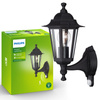 Zahradní lampa LED nástěnná lampa PEKING myGarden E27 IP44 nahoru Lucerna s čidlem soumraku Černá PHILIPS