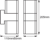 Chytré LED zahradní nástěnné svítidlo 13.5W RGB+W Tmavě šedá SMART+ WiFi CUBE LEDVANCE