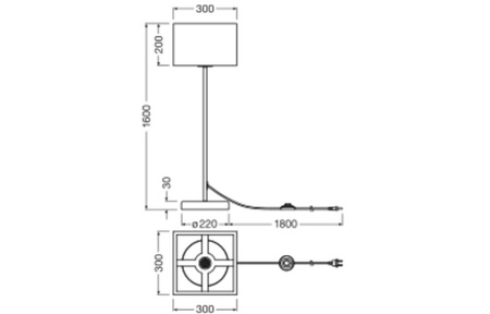 Dekorativní stojací lampa E27 Brown Decor Ledvance