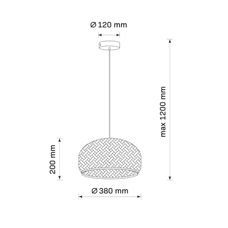 E27 Béžový bambus BAMBOO NATURAL Sanico Goldlux Závěsné svítidlo