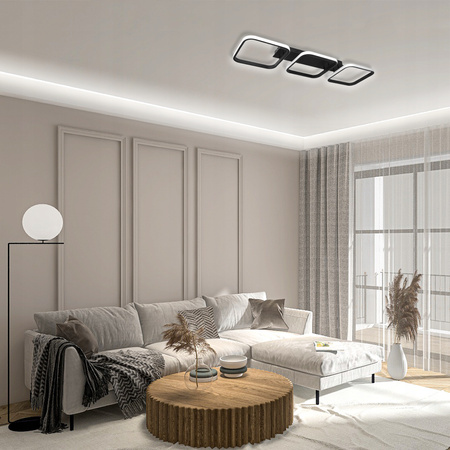 LED lustrová stropní lampa 33W NEBULA CANIS Černá