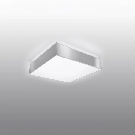 LED stropní svítidlo Plafond HORUS E27 Čtvercové svítidlo 25cm šedé SOLLUX