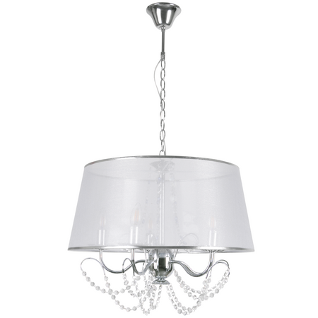 ABBAZIA Stropní závěsná lampa 5xE14 Bílá 120cm - GOLDLUX (Polux)