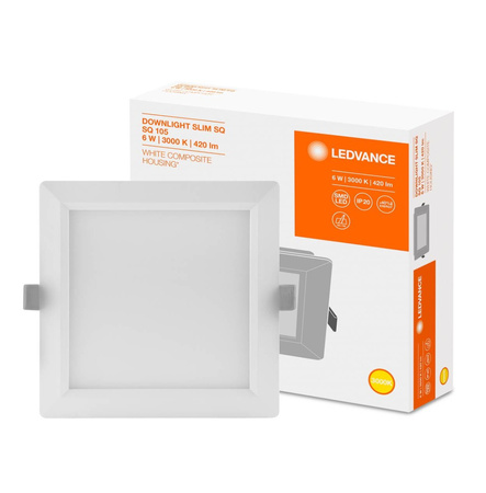 Zapuštěný LED panel 6W 3000K DOWNLIGHT Slim SQ105 LEDVANCE čtvercový