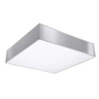 LED stropní svítidlo Plafond HORUS 4xE27 Čtvercové svítidlo 55cm šedé SOLLUX