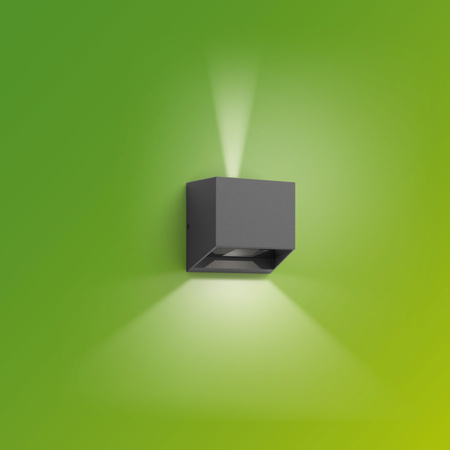 Zahradní nástěnné svítidlo Venkovní fasádní svítidlo LED 4,3 W 800 lm 2700 K IP44 Anthracite Alix Ultra Efficient Philips