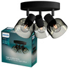 Stropní světlo Reflektor Plafond 3x E14 LED Black Sleet Philips