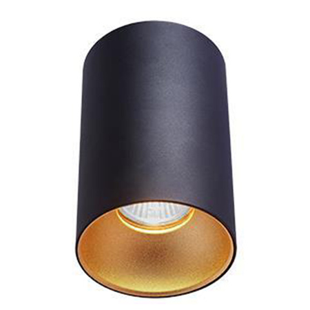 Halogenové svítidlo pro povrchovou montáž hliníková SPOT TUBA pro LED GU10 černá - zlatá