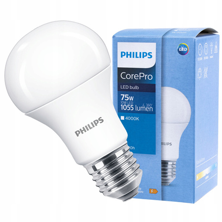 LED žárovka E27 A60 10W = 75W 1055lm 4000K Neutrální PHILIPS