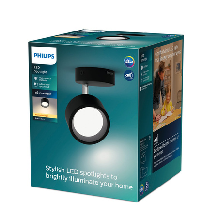 Nástěnné svítidlo LED 5,5W 550lm 2700K Black Brother Philips