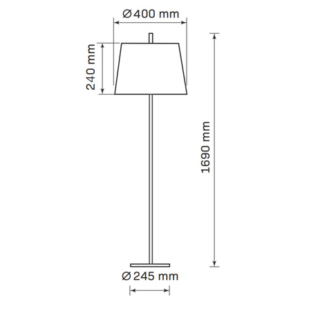 Stojací svítidlo E27 bílé zlato ELENA Sanico Goldlux