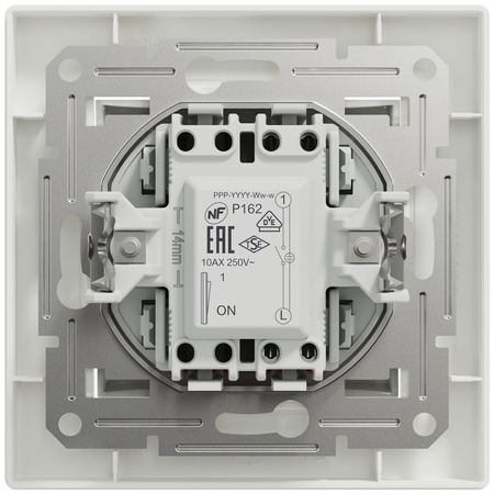 Jednopólový vypínač s podsvícením a rámečkem SCHNEIDER ASFORA pod omítku