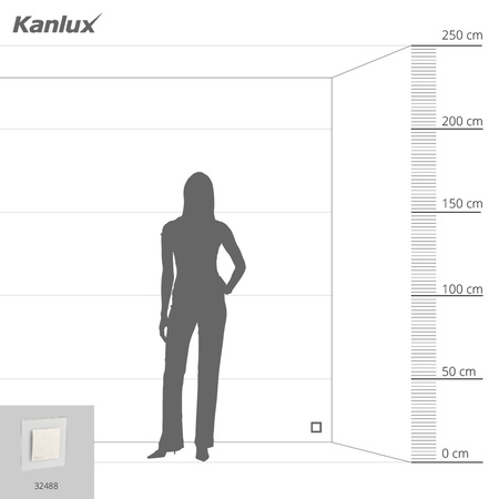 Schodišťové světlo LED 0,8W 14lm 4000K Neutral Square Silver Apus Kanlux