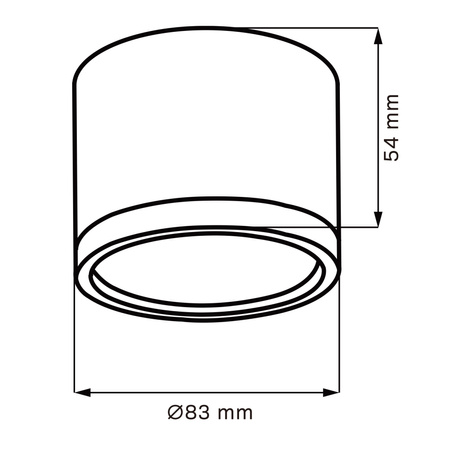 Bodové svítidlo pro povrchovou montáž GX53 Black MIRELLA Sanico Goldlux