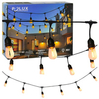 Dekorativní GARDEN GARLAND 5.6m 10xE27 Filament 6W GOLDLUX (Polux)