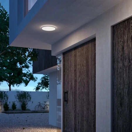 Zahradní LED stropní svítidlo venkovní SUPERSLIM CL550 15W 4000K IP44 stropní kulatá bílá PHILIPS