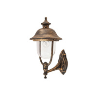 LED zahradní lampa nástěnná lampa NEW YORK E27 IP44 Lucerna pro špičkovou starožitnou zlatou RABALUX