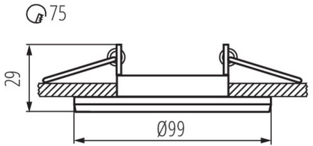 Kruhové stropní bodové svítidlo nastavitelné GU5.3 GU10 kulaté zlaté barvy Kanlux