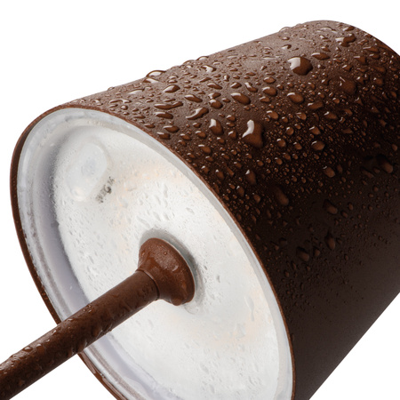 Stolní stolní lampa Školní kancelářská noční lampa Nastavitelná LED 1,2W 165lm 3000K Teplá hnědá IP54 dobíjecí Inita Kanlux