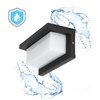 LENTERO 12W 4000K LED fasádní nástěnné svítidlo s čidlem pohybu IP54 černé KOBI