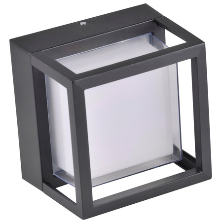 KANSAS LED nástěnná lampa zahradní lampa IP44 12W 4000K černá GOLDLUX (Polux)