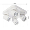TIMO Stropní nástěnná lampa Nástěnná lampa Reflektor Pohyblivé halogenové svítidlo 4xGU10 White Square LVT