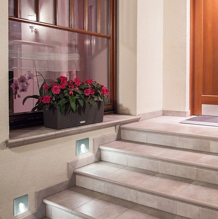 LED FASÁDNÍ schodišťové svítidlo ESPO 3W 4000K čtvercové GOLDLUX (Polux)