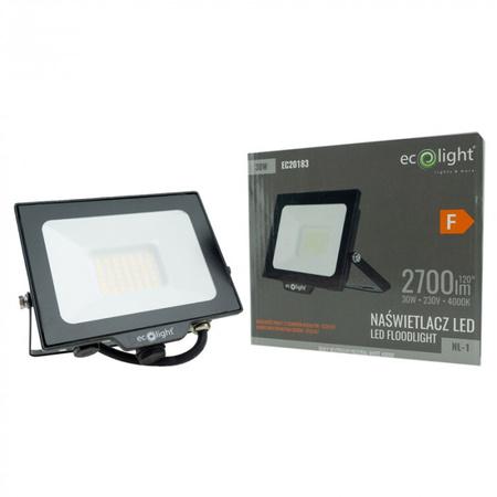 LED reflektor Reflektor 30W 2700lm 4000K Neutrální IP65 NL-1 Ecolight