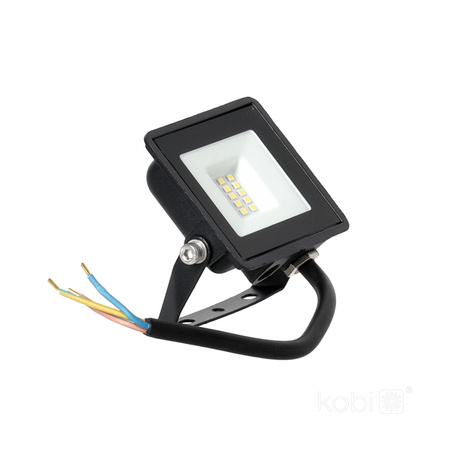 Venkovní zahradní reflektory LED 10W 735lm 4000K Neutrální 120° IP65 IK05 Černá MH Kobi