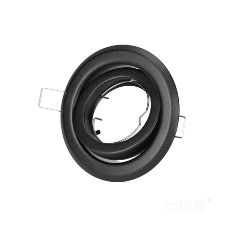 Zapuštěné halogenové bodové svítidlo GU10 černé kulaté Kobi