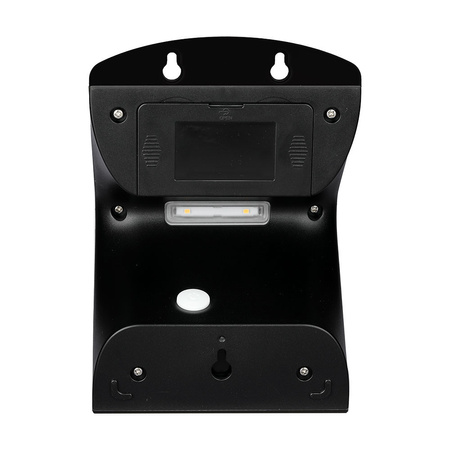 3W solární LED nástěnná lampa 4000K+3000K s pohybovým senzorem Černá VT-768 V-TAC