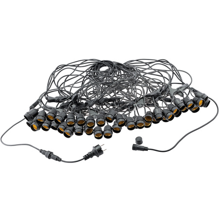 Venkovní řetěz 20m, 40x E27 MALUS LUMILED