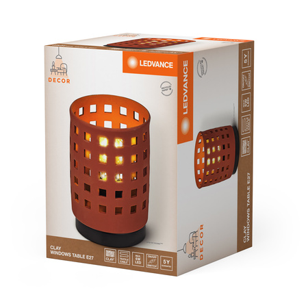 Stolní lampa Stolní svítidlo Stojací dekorativní E27 Hnědá USB-C Dekor Ledvance