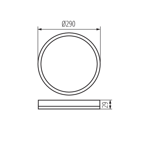 Plafond LED stropní panel Svítidlo pro povrchovou montáž 18,5W 1800lm 4000K neutrální 120° kulatá bílá IP54 Azpo Kanlux