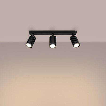 Bodové reflektorové stropní svítidlo Tuba 3x GU10 Black Carbon Deep Space SL.1581 Sollux