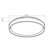 Stropní svítidlo LED Plafond 72W 8000lm CCT 120° bílá IP44 Pilotní stmívatelné Eliza Sanico Goldlux
