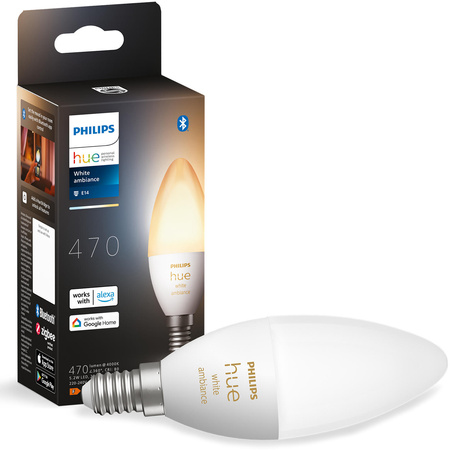 LED svíčka E14 B39 4W CCT PHILIPS HUE White & Ambiance Bluetooth Zigbee žárovka