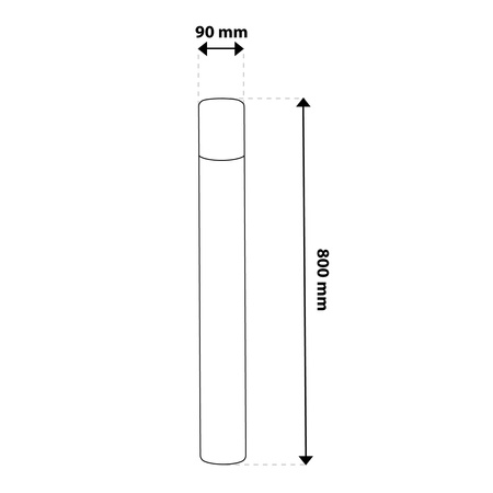 Venkovní stojací stožáry Zahradní lampa pro žárovku E27 Černé sklo IP54 80 cm SALVIA LUMILED