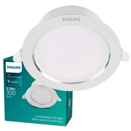 LED panel Zapuštěné LED svítidlo DIAMOND CUT 4,5W 3000K 10,5cm kulaté svítidlo PHILIPS