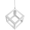 1x E27 Závěsná lampa, geometrická čtvercová Bílá ZWIS TALUS LUMILED