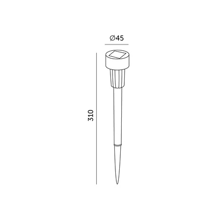 Solární zahradní tyč Venkovní stojící LED 6000K studená IP44 Chrome Eclipse Kobi